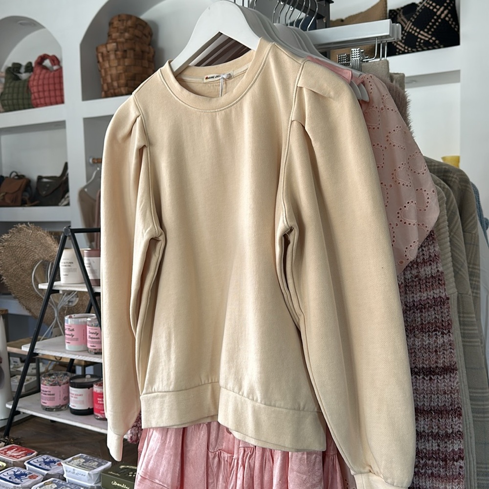 Marine Layer Sweatshirt Enya Puff Sleeve Comfy - Picture 5 of 6